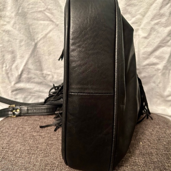 YSL Small Black Leather Fringe - Picture 7 of 8